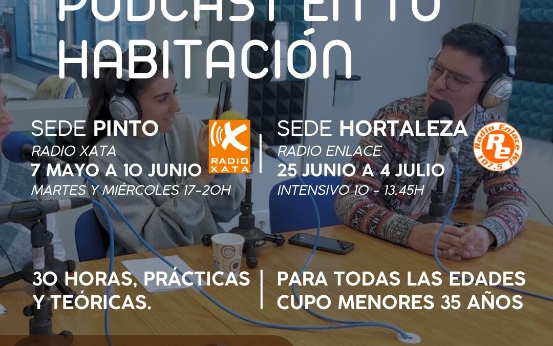 Curso gratuito «Más allá del podcast en tu habitación» 2025. FINALIZADO.